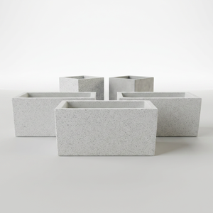Modern Vintage Lightweight White Terrazzo High Quality Outdoor Flower <b>Pots</b> Green Garden <b>Pots</b> Planter <b>Large</b> Size Ceramic <b>Pots</b> - Product Image 3