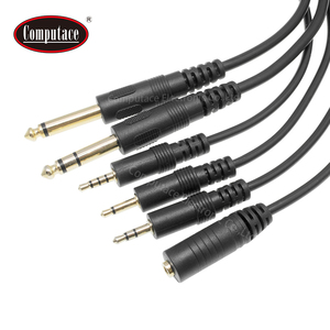 300Mm Audio & Video Adapter Kabel 6.35Mm Mannelijk Naar <span class=keywords><strong>2</strong></span> Pin Vrouwelijke Bout Schild Terminals Pluggable Type - Product Image 5