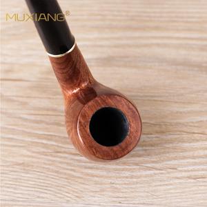 Muxiang Rosewood Smoking Pipe Straight Type Solid Wood Long Handle Tobacco Pipe For Reading Gift - Product Image 1