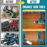 Support d'outils électrique mural, résistant à l'usure, robuste, support de batterie mural, facile à utiliser, Durable pour Makita 18V