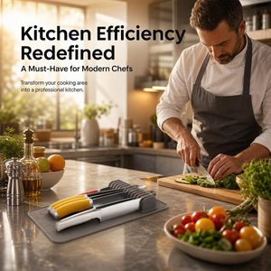 BEI ZHUO Versatile Detachable Design Silicone Knife Storage Mat <b>Heat</b> Resistant Non Slip Silicone Mat for Kitchen Wholesale - Product Image 1