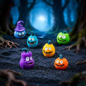 Figurines miniatures d'Halloween, mini-décorations citrouille, figurines en résine, statues pour fête, maison, jardin, décoration slime - Product Image 1