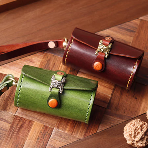 Premium Italian Vegetable <b>Tanned</b> Leather Storage Box Handmade Genuine Leather Desktop Organizer OEM Luxury Vanity Jewelry - Product Image 1