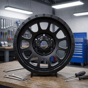 Harga Grosir Pabrik Cina 4 Buah Velg SUV Aluminium Berkualitas Tinggi Desain Mesh <span class=keywords><strong>16</strong></span>" Off-road Matte Black PCD 127mm - Product Image 2