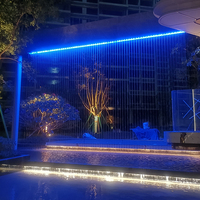 Fuente Comercial Water Faery, Elegante Cortina de Agua Moderna, Acero Inoxidable 304, Luz LED Multicolor, Ecológica