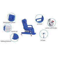 LHOCS Chaise de dialyse manuelle ajustable Chaise médicale personnalisable pour perfusion et don de sang pour hémodialyse