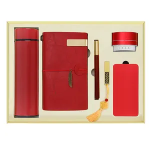 2024 Fashion New Year Business Gift Set Graduation Includes Thermos Power Bank USB Flash Drive Diary Handbook Automotive Users