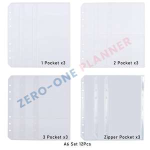 <span class=keywords><strong>Classeur</strong></span> personnalisé A5A6A7 <span class=keywords><strong>plastique</strong></span> dépoli transparent clair 2 poches <span class=keywords><strong>pochette</strong></span> à chargement par le haut dossiers en pvc pour planificateur - Product Image 1