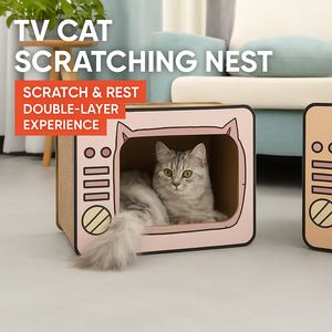 JZ em forma de TV reversível papelão ondulado <span class=keywords><strong>Cat</strong></span> <span class=keywords><strong>Scratcher</strong></span> House Opcional <span class=keywords><strong>Catnip</strong></span> FlatPack <span class=keywords><strong>Cat</strong></span> Trees & <span class=keywords><strong>Scratcher</strong></span> - Product Image 4