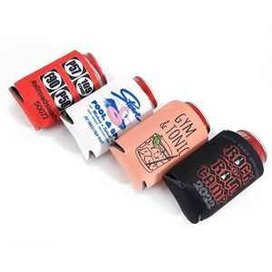 Refroidisseur de canettes pliable personnalisé avec logo, design gratuit, en néoprène, avec fermeture éclair, prix usine pour les clients - Product Image 2