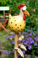 Nuevo producto lanza escultura ornamental de pollo de un gallo de pie estatua de pollo patio arte animal estatua arte diseño