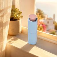 Flacon de lotion carré vide en PP de 100 ml et 120 ml, rechargeable, sans air, sérigraphié, recyclable, marque privée, surface rose givrée, ouverture facile