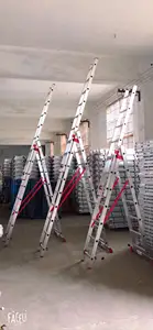 Aluminium Stairs 9 Meter/30.4Feet Climbing Highest Place Aluminum Triple Extension Steps Stairs Ladder Price EN131 AOYI