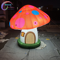 Cabane gonflable géante LED en forme de champignon, décoration sur le thème des contes de fées pour soirées, événements et festivals