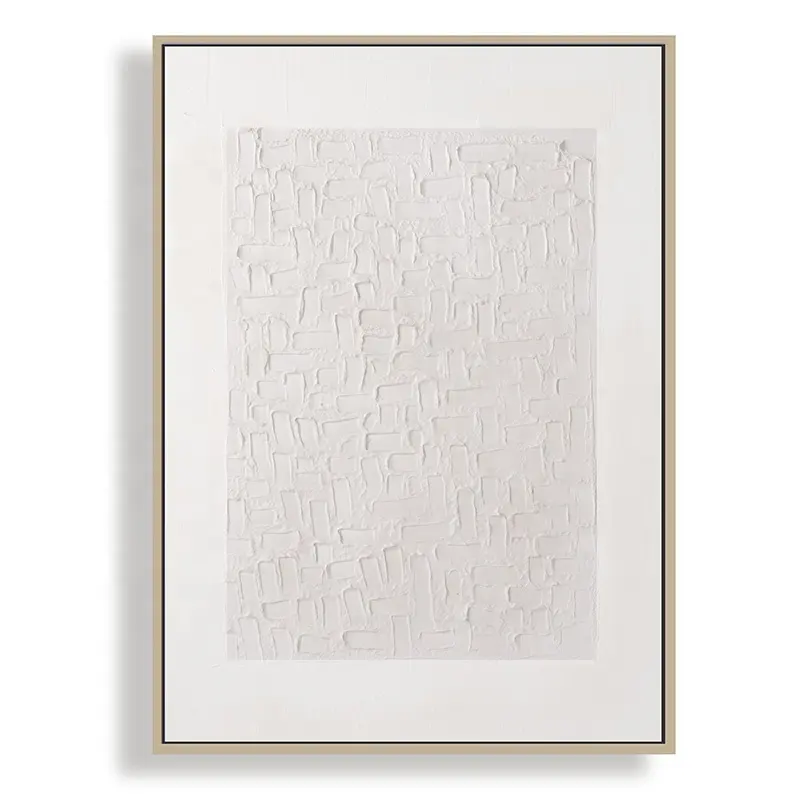 3D-текстура EAGLEGIFTS, белая Минималистичная абстрактная нейтральная Настенная картина для гостиной, толстая Акриловая картина с принтом