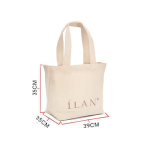 Borsa tote in tela Ilan 35x39x8 cm, colore naturale, per lo shopping femminile - Product Image 2
