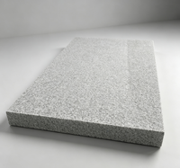 Dalles de pavé en granit gris clair, finition flammée, texture sel et poivre, pour patio extérieur, allée, voie de circulation