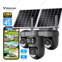 Cámara de Vigilancia Solar PTZ Vstarcam AG623FRB 12MP 4G, Multi Lente 360, Detección Humana por IA, Full HD, IP66 Impermeable, Precio de Fábrica