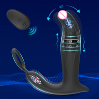 Masseur de prostate Sparta 10 fréquences, vibration onduleuse et compressive, télécommande sans fil, chargement magnétique USB, étanche