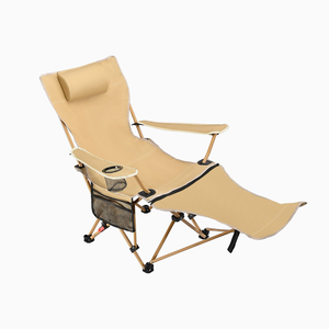 Silla Reclinable Plegable Canlk Moderna de Tela Oxford y Acero al Carbono, Silla Portátil para Acampar al Aire Libre con Reposapiés, Asiento de Jardín para Descanso - Product Image 2