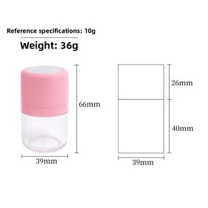 Meilleure vente 5g/10g Mini poudre moelleuse en forme de champignon bouteille vide cosmétiques emballage en plastique Blush brosse réglage poudre - Product Image 6