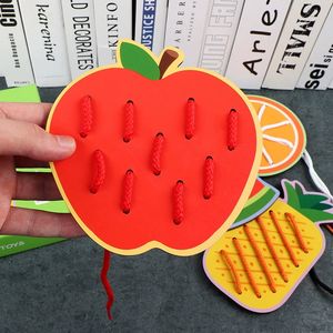 Juguete Educativo de Enhebrado con Animales y Frutas Grandes de Dibujos Animados, para el Desarrollo de la Destreza de los Dedos y el Enfoque - Product Image 2