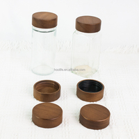 Tapa de madera de acacia con rosca para botella de vidrio de condimentos, 38, 16, 18, 20, 28 dientes, Modelo WZ-MG