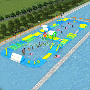 Oem mùa hè vui vẻ Inflatable sân chơi <span class=keywords><strong>Floater</strong></span> đảo bán Hot Huge khóa học trở ngại nước nổi hồ bơi ống màu xanh lá cây <span class=keywords><strong>PE</strong></span> bơi - Product Image 6