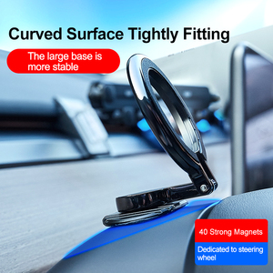 Nouveau support magnétique pour téléphone portable Msafe, anneau de volant, support pliable, surface incurvée, s'adapte parfaitement au support de voiture, adapté aux routes accidentées - Product Image 2