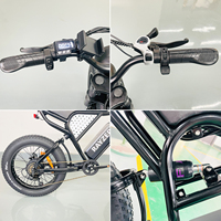 Vélo VTT électrique tout suspendu 20 pouces 48V15AH à frein à disque 7 vitesses pour trajets quotidiens, vente en gros usine
