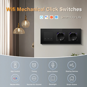 MVAVA cablaggio rapido vetro grigio telaio 1/2/3/4 gruppo clic Resetting Wifi Tuya <span class=keywords><strong>Zigbee</strong></span> Wireless Touch Light Smart presa interruttore a parete - Product Image 6