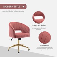 Fauteuil inclinable et pivotant DDP avec réglage de la tension et de l'inclinaison, idéal pour le bureau à domicile, le salon, la salle d'étude ou la coiffeuse, avec roulettes