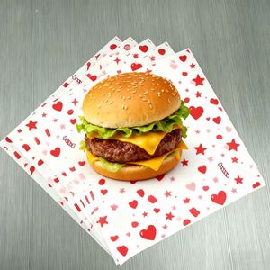 Papier alimentaire réutilisable, résistant à l'huile, en papier ciré, pour sandwichs, hamburgers, rouleaux de poulet, boulettes de riz, tapis de restaurant - Product Image 6