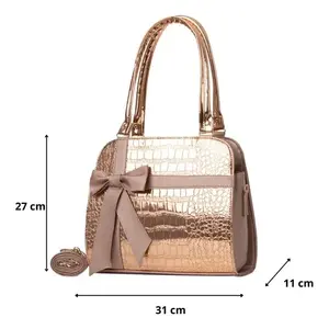Bolso de Playa de Lujo para Mujer Fana Coraima, Impermeable, de Cuero PU, con Cierre Abierto, Estampado Dorado, Estilo Casual - Product Image 4
