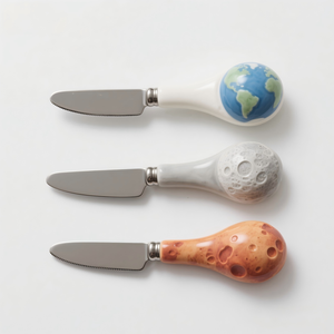 Sujetalibros de Cerámica con Forma de Planeta para Estantes, Sujetalibros Decorativos 3D de Tierra y Marte, Sujetalibros Resistentes con Temática Espacial, 5x4x6 Pulgadas - Product Image 3