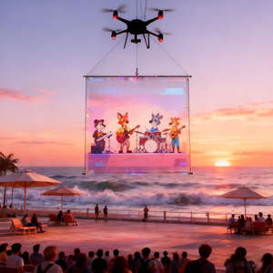 Pantalla LED VividSky P1531 de 1*1.9M para Exteriores + Pantalla Textil Voladora para Publicidad Exterior a Todo Color (Sin Batería) - Product Image 4