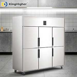 Congélateur vertical <span class=keywords><strong>multi</strong></span>-portes commercial à usage intensif Réfrigérateur de réfrigération directe à double température de grande capacité - Product Image 1