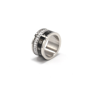 Europe et les États-Unis chauds ins vent froid simples chiffres romains bague rotative petits amoureux bijoux - Product Image 3