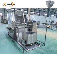 Laveuse industrielle automatique électrique en acier inoxydable pour chariots à viande