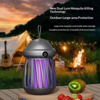 Lampe de camping portable UV LED anti-moustiques, double fonction, piège à insectes étanche à suspendre pour usage extérieur et domestique