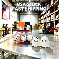 Livraison rapide aux États-Unis - Jouets anti-stress géants en forme de fantôme pour Halloween - Jouets à presser blancs Kawaii - Figurines souriantes pour filles et garçons