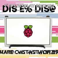 Waveshare Layar Sentuh IPS 5 inci untuk Raspberry Pi 2B/3B/3B+/3A+/Zero/Zero W/Zero WH Antarmuka DPI 800*480