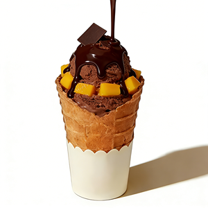 Cônes à gaufrettes plats de qualité supérieure, comestibles, gobelets à glace croustillants conçus spécifiquement pour les cafés et les salons de desserts - Product Image 2