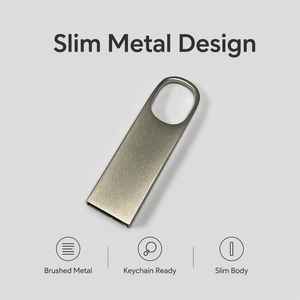 Nouvelle clé USB 2.0 compacte en métal 4 <span class=keywords><strong>Go</strong></span>-64 <span class=keywords><strong>Go</strong></span>, <span class=keywords><strong>surface</strong></span> brossée, design portable, vente en gros B2B - Product Image 5