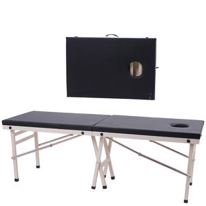 Table de massage pliable portable renforcée STKY, table de diagnostic de beauté, table de thérapie par le feu - Product Image 1