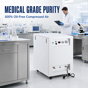 Compresseur d'air silencieux à haute efficacité sans huile, pompe à piston ultra-silencieuse sans huile pour la recherche en laboratoire et les instruments de précision - Product Image 1