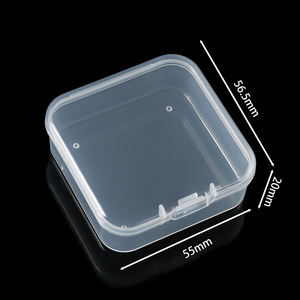 Caja de almacenamiento de joyas de plástico PP transparente, tamaño pequeño, con compartimentos para tapones para los oídos y accesorios de abalorios DIY para escritorio - Product Image 2