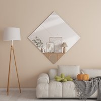 Miroir mural décoratif auto-adhésif flexible en verre flotté doublement laqué pour la vente en gros