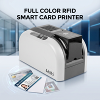 Impresora de Tarjetas Inteligentes HiTi CS-270e, Impresora de Tarjetas de Identificación de PVC de una o dos Caras con Codificación de Banda Magnética RFID IC, 300x600dpi