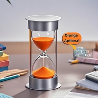 Jam Pasir Silinder ABS Buatan Tangan Modern - Portabel Tahan Lama 8 Pengaturan Waktu (1/2/3/5/10/15/20/30 Menit) Pernikahan Ulang Tahun